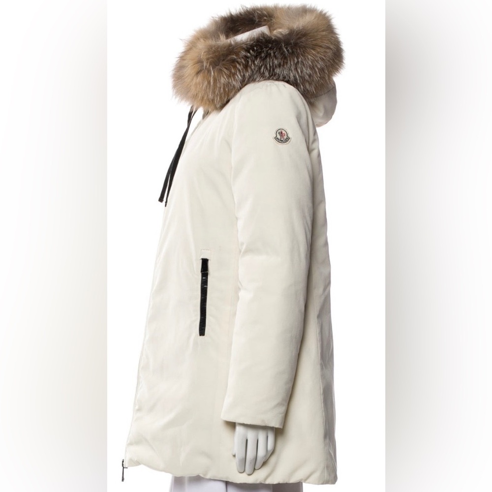 Moncler Batrami Fur Ivory Down Jacket
